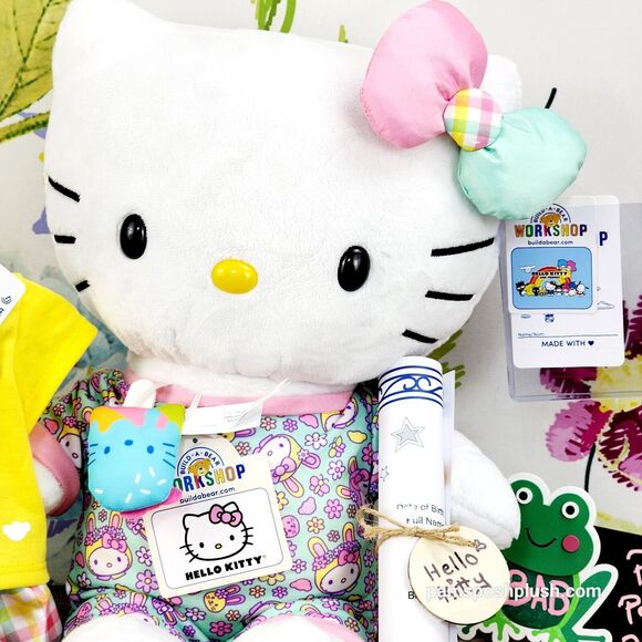 Build A Bear Hello Kitty SPRING GINGHAM Sleeper Skirt Graphic T Top Kawaii Plush - Picture 3 of 7